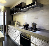High Glossy Laminated Kitchen Cabinets