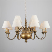 Home Iron Chandelier Lighting with Fabric Shade (SL2179-8+4)
