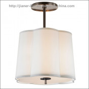 Home White Decorative Suspension Lighting with Fabric Shade