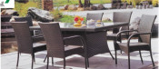 Hot Sale Cheap Garden PE Rattan Dining Furniture Dining Set