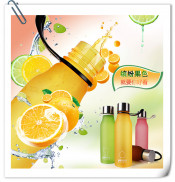 Hot Sale Colorful Plastic Travel&Sport Water Tea Bottle