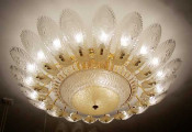 Hot Sale Customized Handblown Pure White Crysal Ceiling Lamp