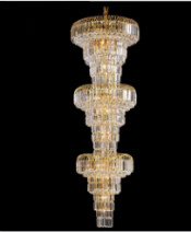 Hot Sale Fashion Style Spiral Down Crystal Chandelier with Bead Lamp