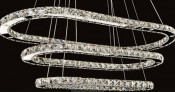 Hot Sale White LED Three Ring Crystal Light for Ceiling