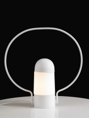Hot Sell White Metal Glass E27 Table Lamp Decoration (MT20460-1A)
