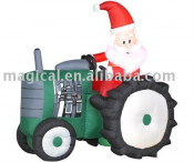 Hot Selling Inflatable Christmas Santa Ornament on a Tractor (MIC-400)