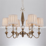 Iron Chandelier Lighting with Fabric Shade (SL2073-6)