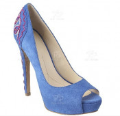 Kid Suede High Heel Ladies Sandals (Hs13-071-2)