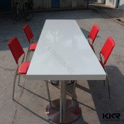 Kingkonree 10 Years Warranty Solid Surface Table in Blue