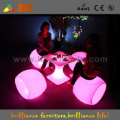 LED Light Coffee Table Cheap Coffee Table with Stools