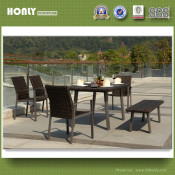 Latest Design Magic Rattan Patio Outdoor Modern Dining Set