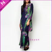 Latest Floral Print Fashion Baju Arab