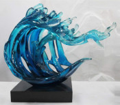 Latest Style Blue Angel Sculpture Resin Art