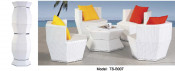 Leisure Rattan Garden Dining Modern Patio Bar Table for Outdoor
