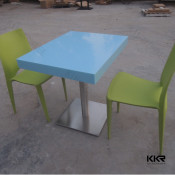Light Blue Artificial Stone Commercial Table Top /Kitchen Bar Table