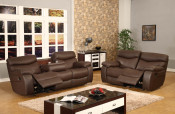 Living Room Products Recliner Leather Sofa with Folding Table Cupholder