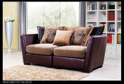 Living Room Sofa American Design Wooden Fabric 2 Seater