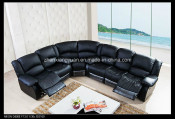 Living Room Sofas Corner Electronic Reclining Leather Sofa Set