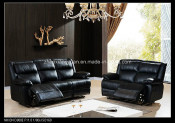 Living Room Sofas Recliner Leather Sofa with Folding Table