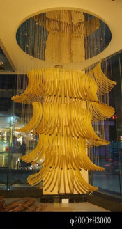 Luxury Big Hotel Ceiling Decoration Modern Crystal Pendent Light