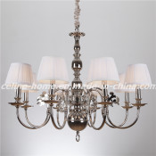 Luxury Design Iron Chandelier Lamp with Fabric Shade (SL2083-8)
