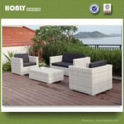 Luxury Design Metal Rattan Furniture White Foshan Wicker Modern Sofa