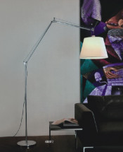 Modern Aluminum Carbon Steel Floor Lamp with Fabric Shade (688F2)