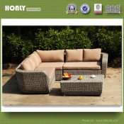 Modern Aluminum Frame Wicker Sectional Furniture Rattan Outdoor Sofa
