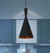 Modern Black Club Hanging Pendant Lamp Lighting (S-8633-180B)