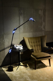 Modern Black Fibre Carbon Steel Parlour Floor Lights (2219F)