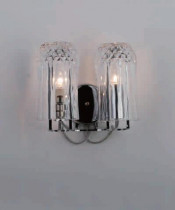 Modern Clear Shade with Chrome Base Glass Wall Lamp (752W)