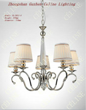 Modern Crystal Pendant Light with Fabric Shade (SL2010-5)