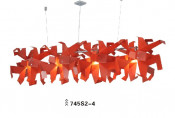 Modern Design Diningroom Pendant Lamp Red (745S2-4)