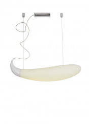 Modern Glass/Carbon Steel Suspension Light (2121S)