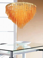 Modern Glass and Carbon Steel Pendant Lamps (1083S)