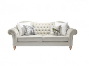 Modern Living Room Furniture 3 Seat Wooden Fabric Leather Sofa (G123)