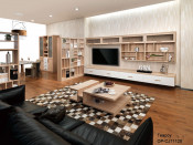 Modern Living Room Wood Grain Teapoy (CJ11128)