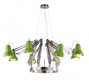 Modern Nickel Body Designer Pendant Lighting with Green Shade (MD6138-8G)