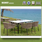 Modern Restaurant New Design Chair Aluminium Frame Polycord Outdoor Chair