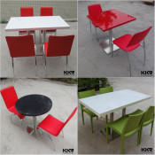 Modern Solid Surface Fast Food Court Table