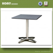 Modern Stainless Steel Stone Table Outdoor Leisure Square Coffee Table