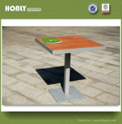 Modern Teak Wood Metal Table Outdoor Furniture Square Coffee Table