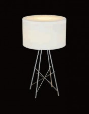 Modern White Table Light with Glass Shade (787T)
