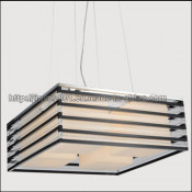 Natural Black & Clear Acrylic Hanging Pendant Lamp Lighting with Glass Shades