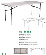 New 6 Foot Fold-in-Half Table --183xz
