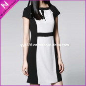 New Fashion Girls Classic Contrast Color Slim Short Dress