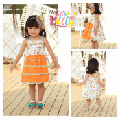 New Spring and Summer 100% Cotton Baby Girl Dress (9206)