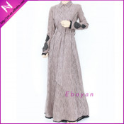 Newest Lace Muslim Women Long Dress