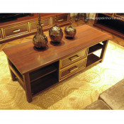 Oppein Antique Wood Melamine Teapoy (CJ21122A145)