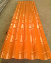 Orange Galvanized Corrugated Roofing Sheet